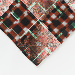 Rote, karierte Quadrate, die dem seltsamen Mosaik  Fleecedecke