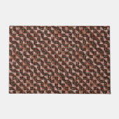 Rote, karierte Quadrate, die dem seltsamen Mosaik  Fußmatte (Vorderseite)