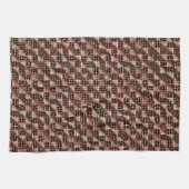 Rote, karierte Quadrate, die dem seltsamen Mosaik Geschirrtuch (Horizontal)