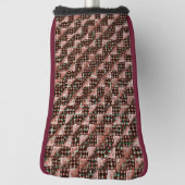 Rote, karierte Quadrate, die dem seltsamen Mosaik Golf Headcover (Rotieren 90)