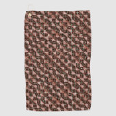 Rote, karierte Quadrate, die dem seltsamen Mosaik Golfhandtuch (Vorderseite)