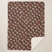 Rote, karierte Quadrate, die dem seltsamen Mosaik Sherpadecke (Vorderseite)