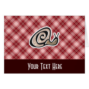 Rote karierte Schnecke