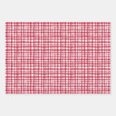 Rote Karierte und Erdbeeren Geschenkpapier Set (Vorderseite 2)