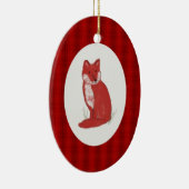 Rote karierte und keramik ornament (Rechts)