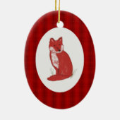 Rote karierte und keramik ornament (Hinten)