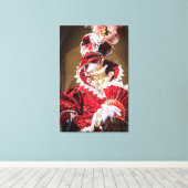 Rote Karnevalmaske in Venedig, Italien Leinwanddruck (Insitu (Holzboden))