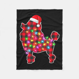 Rote Karo-Buffalo-Odle-Hund-Weihnachtslicht-Pyjama Fleecedecke