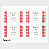 Rote Karos Weiße, kundenspezifische Aufkleber (Blatt)