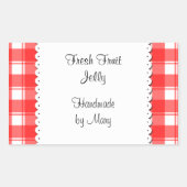 Rote Karos Weiße, kundenspezifische Aufkleber (Vorderseite)