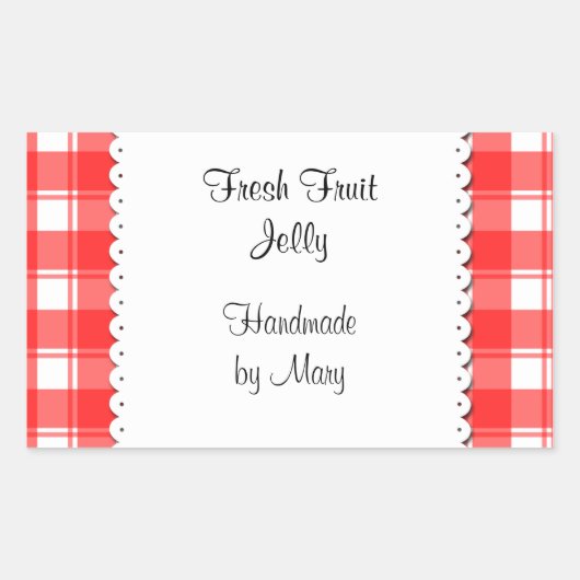 Rote Karos Weiße, kundenspezifische Aufkleber (Vorderseite)