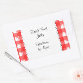 Rote Karos Weiße, kundenspezifische Aufkleber (Umschlag)