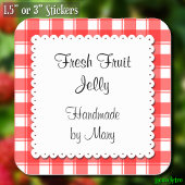 Rote Karos Weiße, kundenspezifische Aufkleber