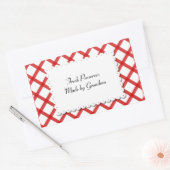 Rote Karos Weißkleber Rechteckiger Aufkleber (Umschlag)