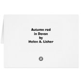 Rote Karte Herbst (Rückseite Horizontal)