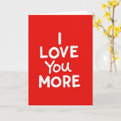 Rote Karte 'Ich liebe dich mehr' (Gelbe Blume)