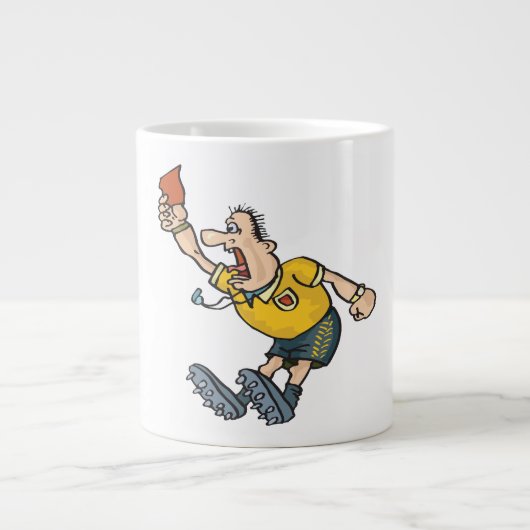 Rote Karte Jumbo-Tasse (Vorderseite)