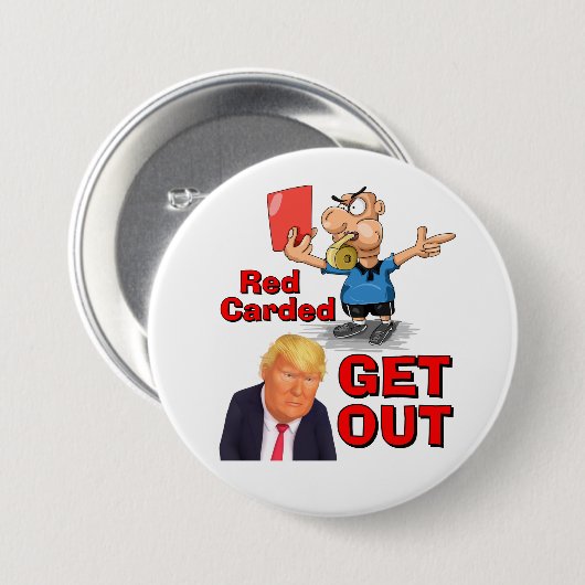 Rote Karte Knopf Button (Vorne & Hinten)