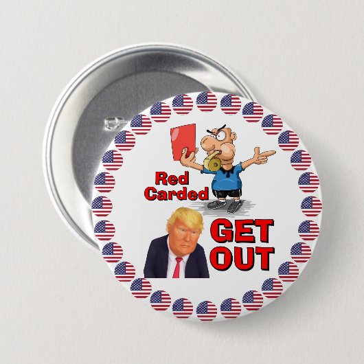 Rote Karte Knopf Button (Vorne & Hinten)