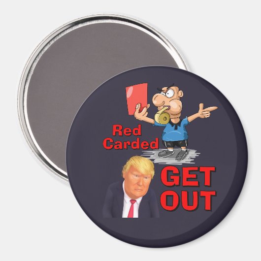 rote Karte Magnet (Vorderseite/Rückseite)