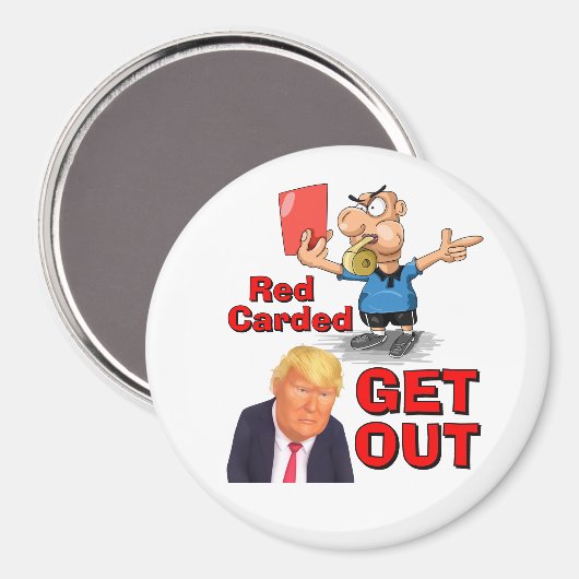 rote Karte Magnet (Vorderseite/Rückseite)