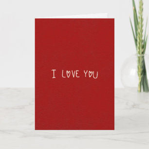 Rote Karte mit I Love You Valentinskarte