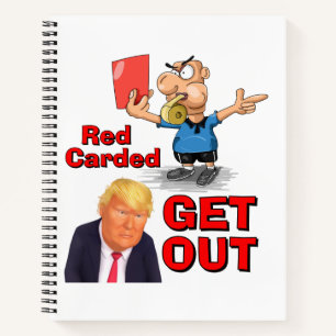 Rote Karte Notizbuch