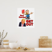 Rote Karte Plakat (Küche)