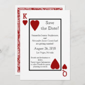 Rote Karte Save the Date (Vorne/Hinten)