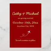 Rote Karte Ziel chinesische Hochzeit speichern das (Rückseite)