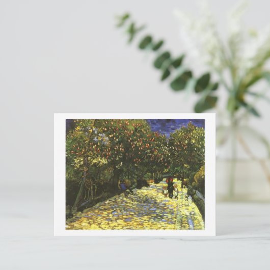 Rote Kastanien im Arles Park, Van Gogh Fine Art Postkarte (Stehend Vorderseite)