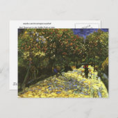 Rote Kastanien im Arles Park, Van Gogh Fine Art Postkarte (Vorne/Hinten)
