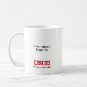 Rote Kasten-Tasse - Brexit bedeutet Frühstück Kaffeetasse