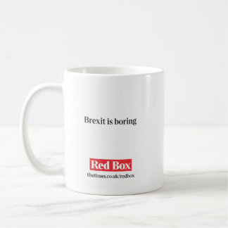 Rote Kasten-Tasse - Brexit bohrt Kaffeetasse