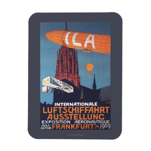 Rote Kathedrale - 1. Luftfahrtausstellung Magnet (Vertikal)