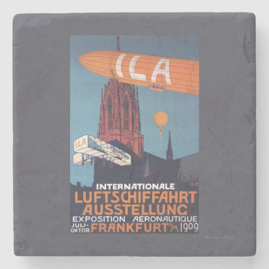 Rote Kathedrale - 1. Luftfahrtausstellung Steinuntersetzer (Vorderseite)