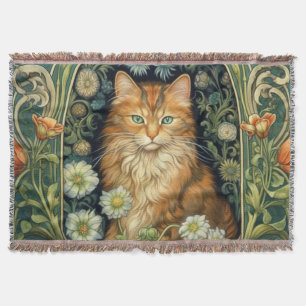 Rote Katze im Garten Art Nouveau Decke