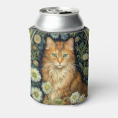 Rote Katze im Gartenstil Dosenkühler (Kanne Rückseite)