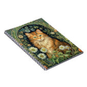 Rote Katze im Gartenstil Notizblock (Rechte Seite)