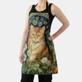 Rote Katze im Gartenstil Schürze (InSitu)