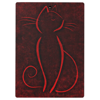 Rote Katze Klemmbrett
