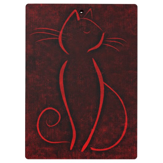 Rote Katze Klemmbrett (Rückseite)