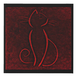 Rote Katze Künstlicher Leinwanddruck