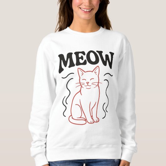 Rote Katze Sweatshirt (Vorderseite)