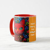 Rote Katze Tasse (Vorderseite Links)