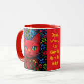 Rote Katze Tasse (Vorderseite Links)
