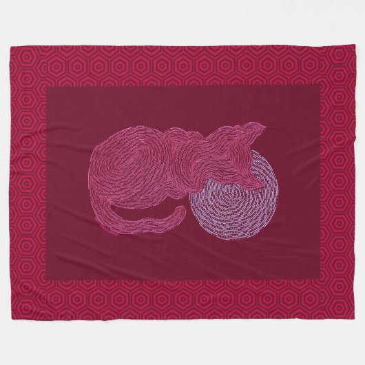Rote Katze Z und das Fleecedecke (Vorderseite (Horizontal))