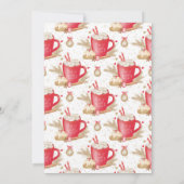 Rote Kekse und Kakao-Party Winter Einladung (Rückseite)