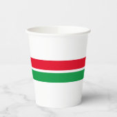 Rote Kelly Grüne Mitte Streifen auf Weiß Pappbecher (Links)
