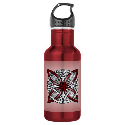 Rote keltische Kunst Trinkflasche (Vorderseite)